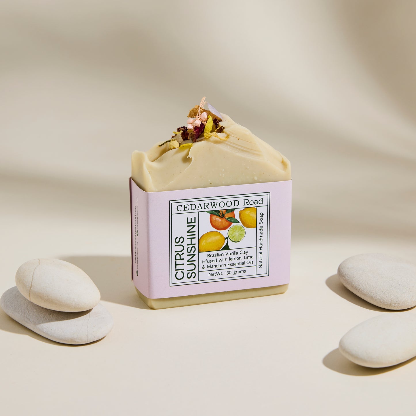 Citrus Sunshine Soap | Uplifting Natural Soap Bar with Lemon, Lime & Mandarin