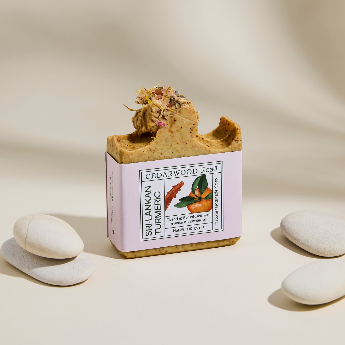 Sri Lankan Turmeric Soap | Natural Brightening Soap Bar with Mandarin Essential Oil