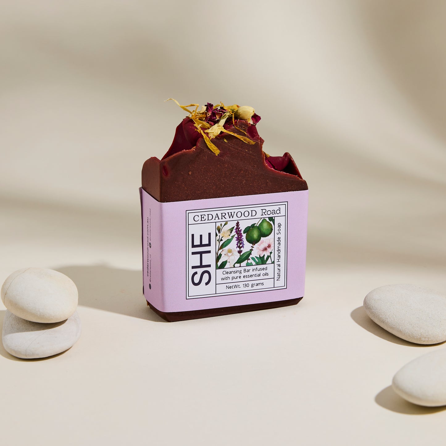 She Cleansing Bar | Balancing Botanical Soap with Himalayan Rhubarb & Feminine Essential Oils