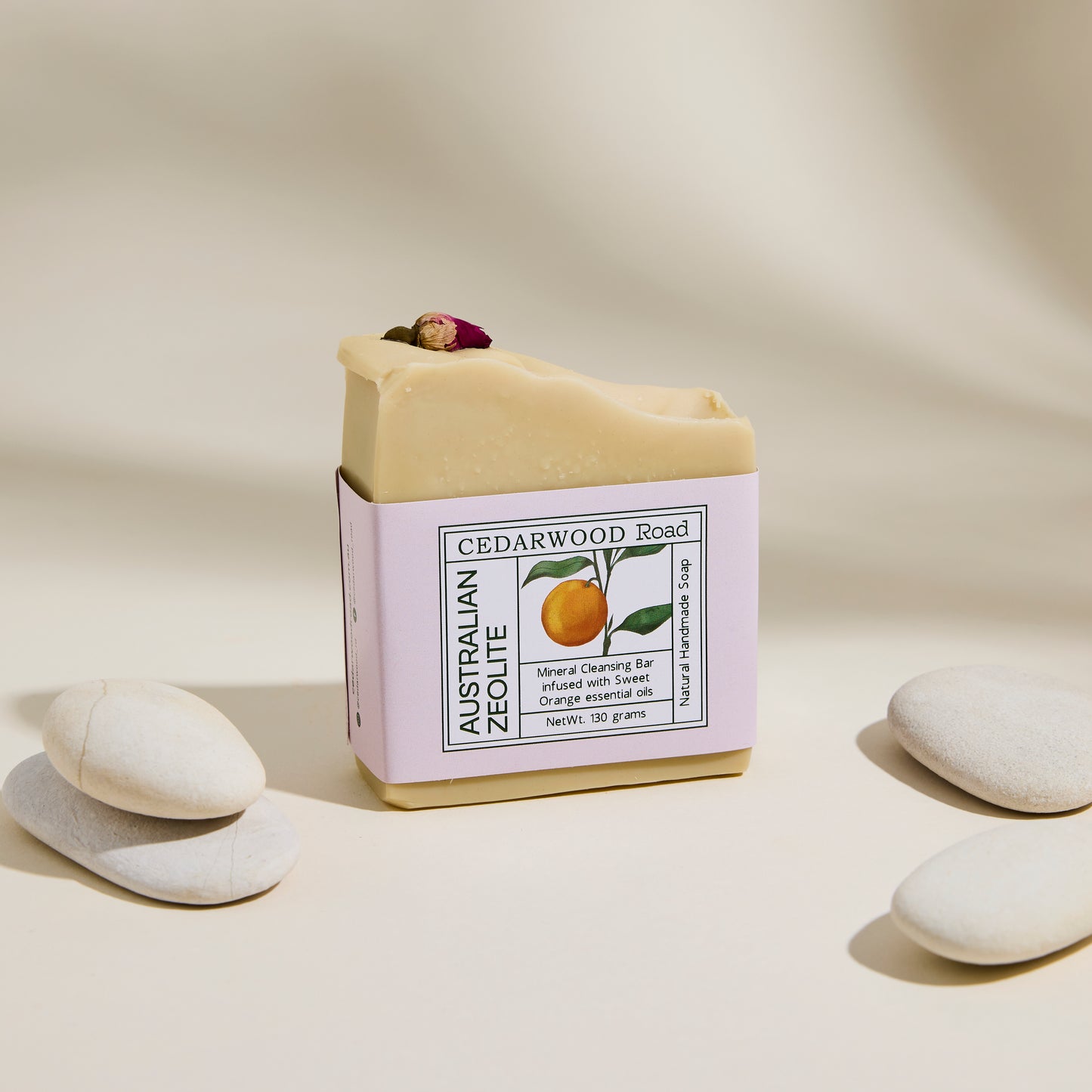 Aussie Zeolite Soap | Detoxifying Natural Soap Bar with Sweet Orange Essential Oil