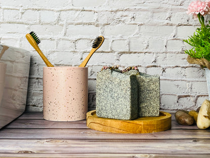 Australian Bentonite Clay Exfoliating Bar | Deep-Cleansing Natural Soap with Lemon Oil & Coconut Husk