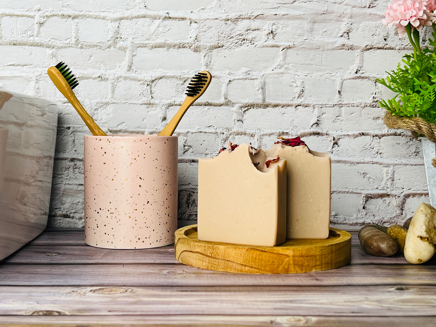 Australian Pink Clay Cleansing bar infused with Rose Geranium essential oil