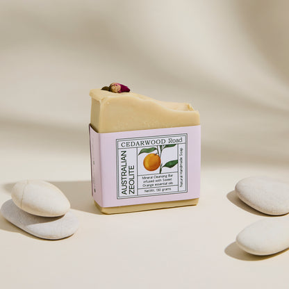 Aussie Zeolite Soap | Detoxifying Natural Soap Bar with Sweet Orange Essential Oil